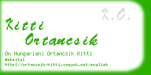 kitti ortancsik business card